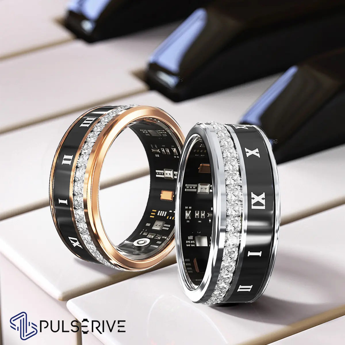 Pulserive Diamora series Smart Ring, Sleep Tracker, Activity & Fitness Tracker, Blood Pressure& Oxygen Tracker