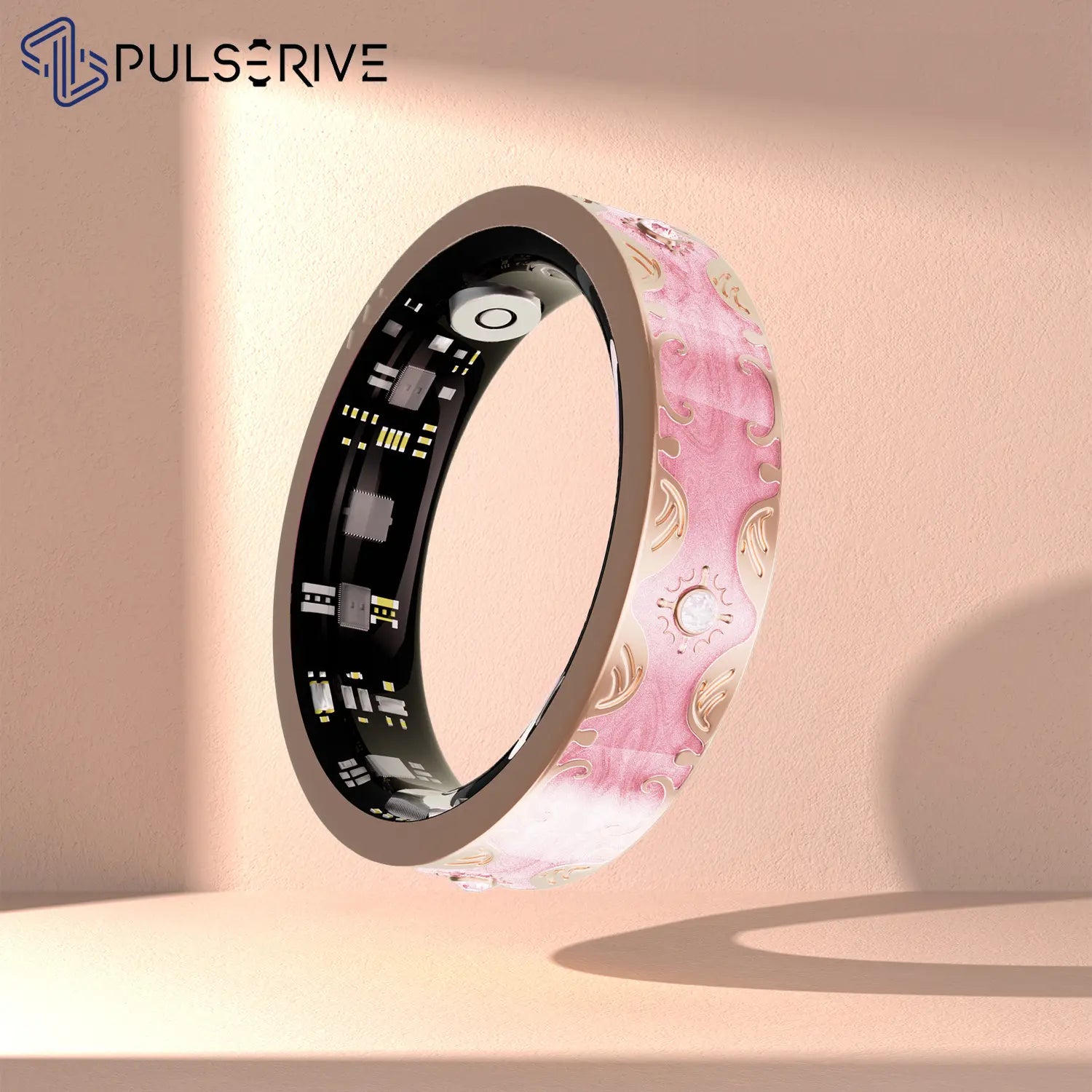Pulserive Solara Smart Ring, Sleep Tracker, Activity & Fitness Tracker, Blood Pressure& Oxygen Tracker