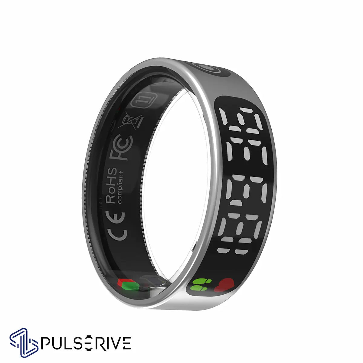 Pulserive Halo Smart Ring, Built-in display Sleep Tracker, Activity & Fitness Tracker, Blood Pressure& Oxygen Tracker with Gesture control