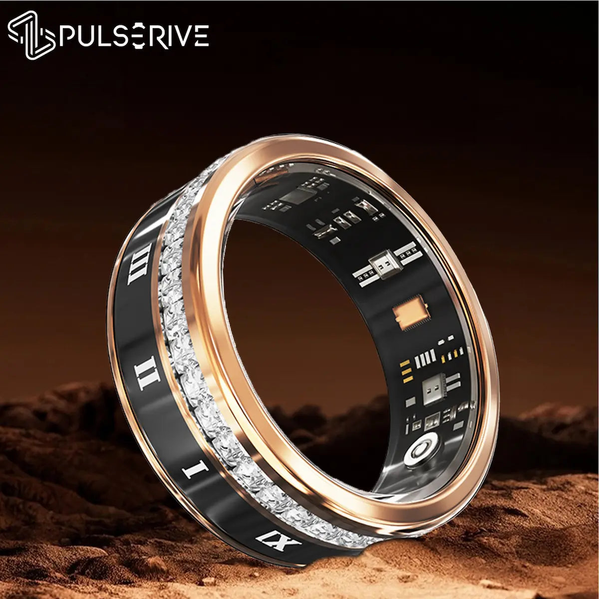 Pulserive Diamora series Smart Ring, Sleep Tracker, Activity & Fitness Tracker, Blood Pressure& Oxygen Tracker