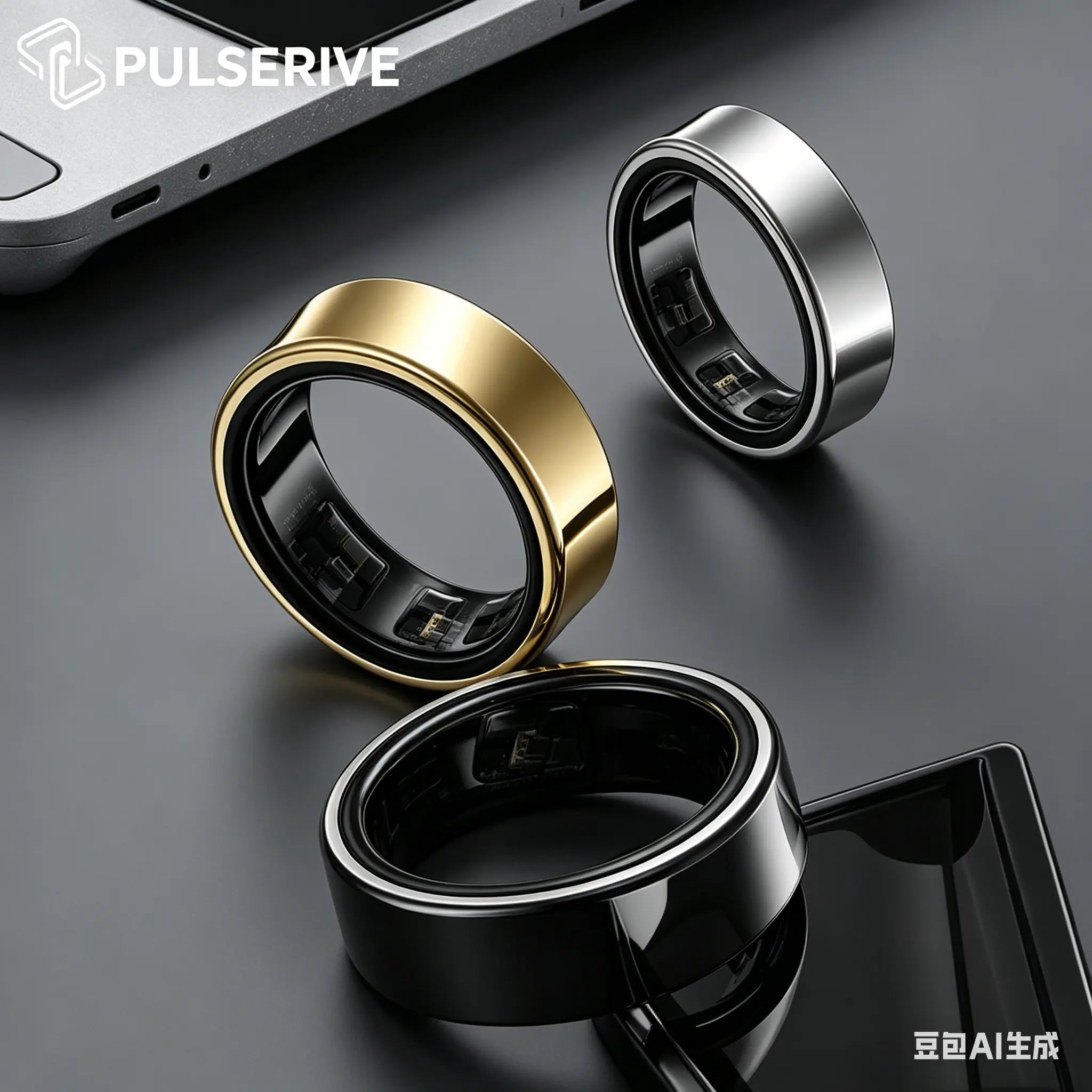 Pulserive Smart Ring, Sleep Tracker, Activity & Fitness Tracker, Blood Pressure& Oxygen Tracker