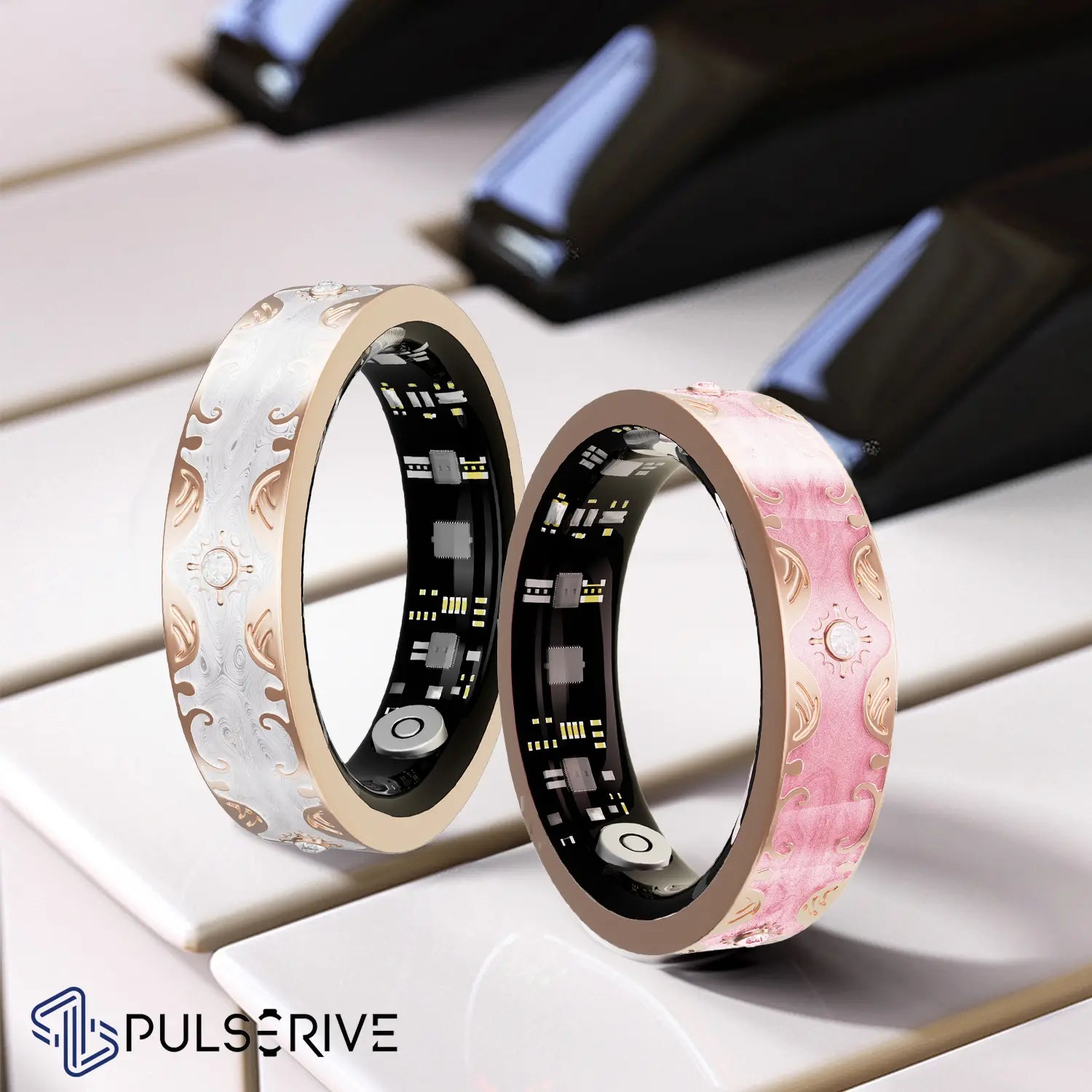 Pulserive Solara Smart Ring, Sleep Tracker, Activity & Fitness Tracker, Blood Pressure& Oxygen Tracker