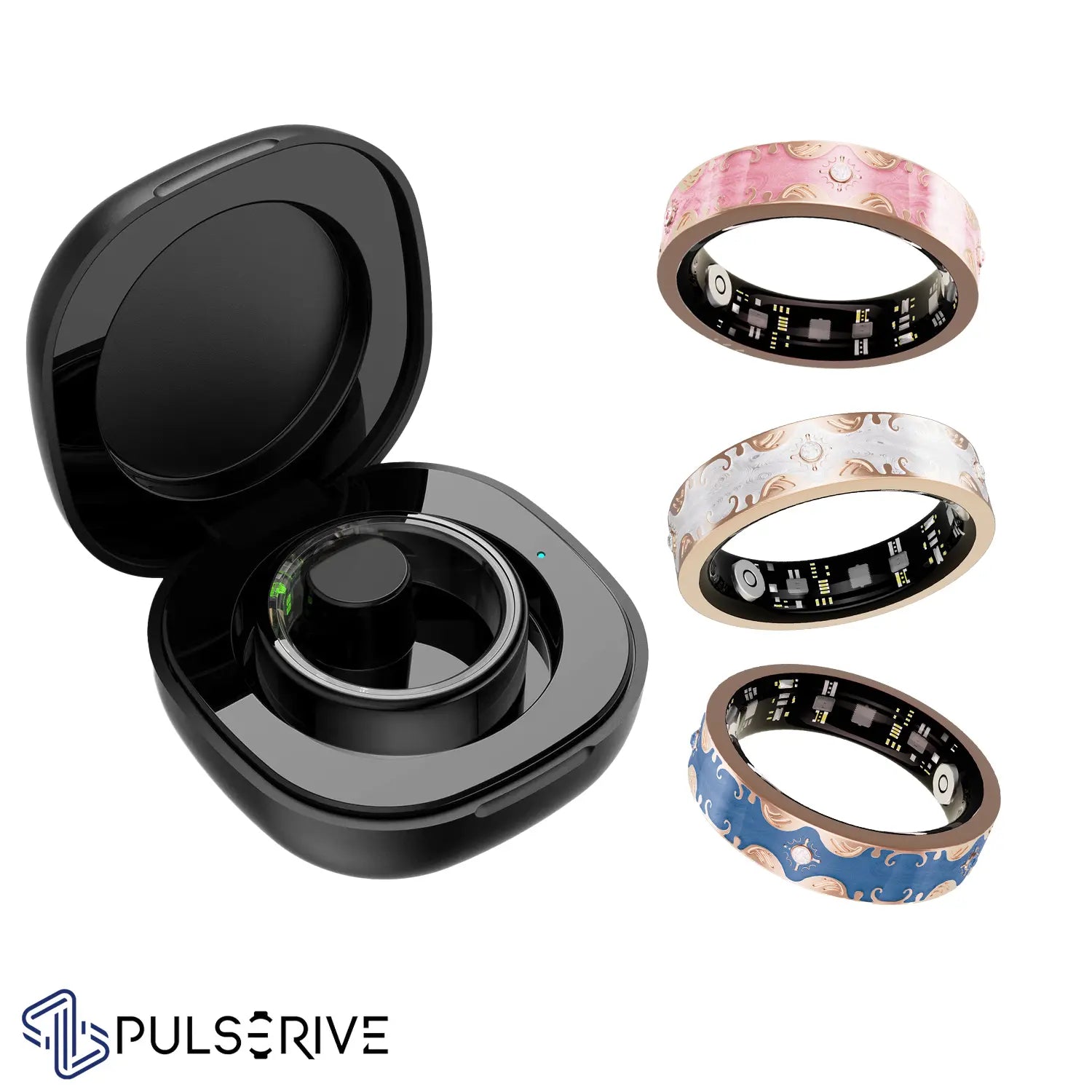 Pulserive Solara Smart Ring, Sleep Tracker, Activity & Fitness Tracker, Blood Pressure& Oxygen Tracker