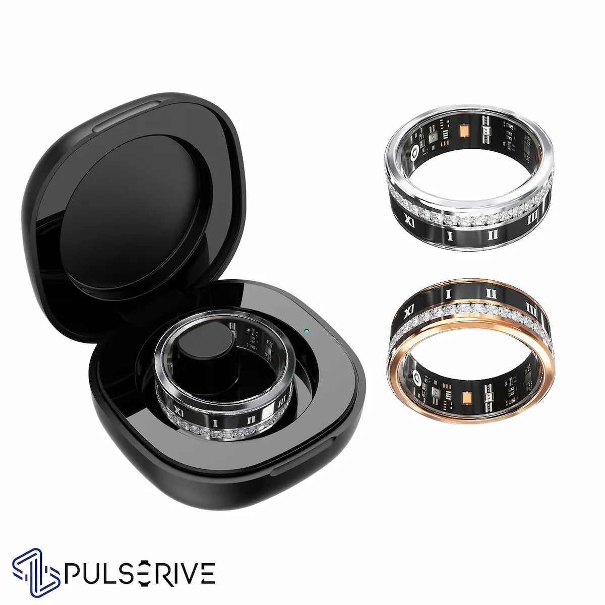 Pulserive Diamora series Smart Ring, Sleep Tracker, Activity & Fitness Tracker, Blood Pressure& Oxygen Tracker