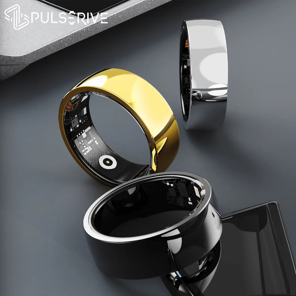 Pulserive Smart Ring, Sleep Tracker, Activity & Fitness Tracker, Blood Pressure& Oxygen Tracker